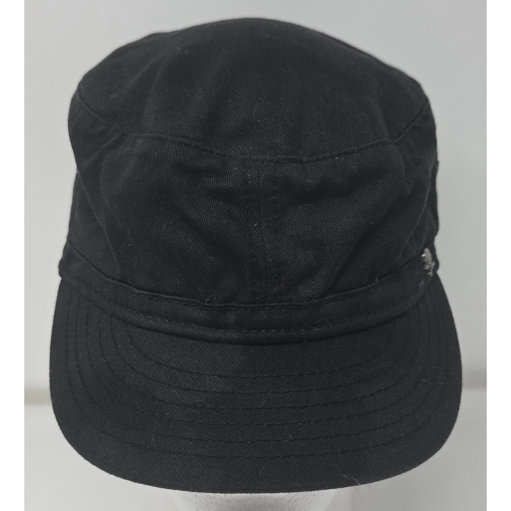 Tony Hawk Military Cadet Hat  S/M Black Embroidered Back Skull Pin Cap